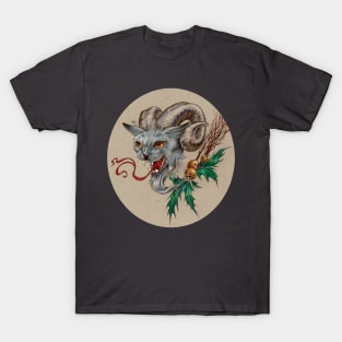 Krampus Kitty (with Holly) T-Shirt